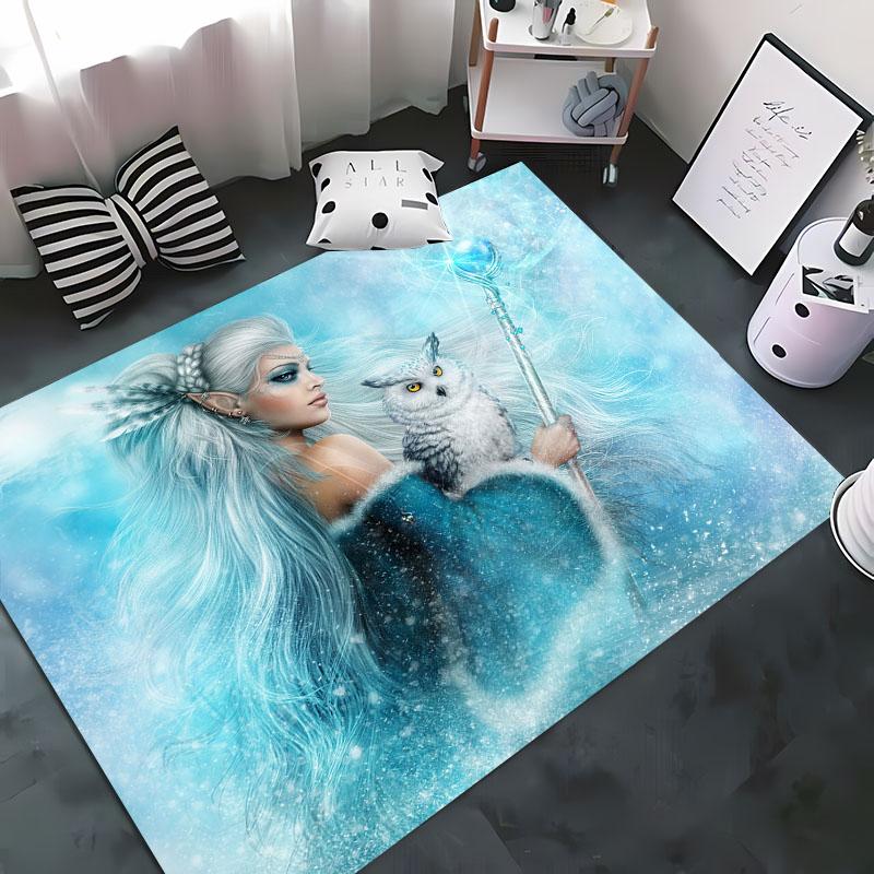 Cool Owl 3D Printing Carpet for Living Room Bedroom Hallway Alfombra Anti-slip Soft Area Rug Sofa Doormat Home Decoration Tapete