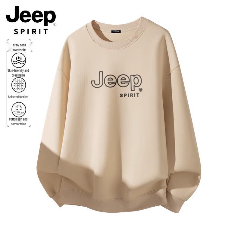 

JEEP SPIRIT Men s Crew Neck Logo Print Casual Sweatshirt XL