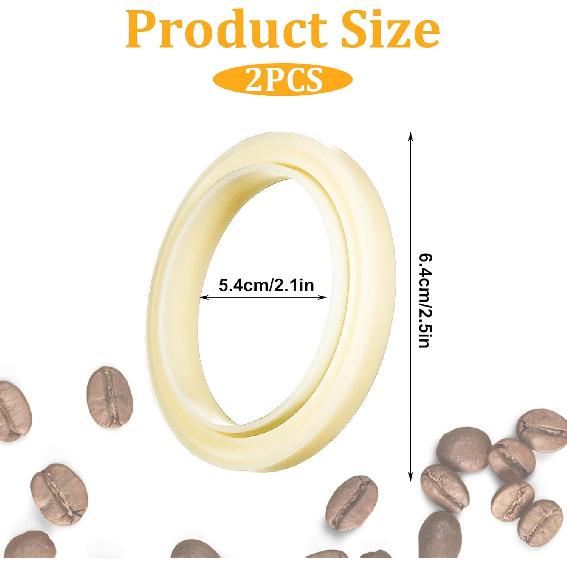 2 Pcs 54mm Silicone Steam Ring for Breville Espresso Machine 878/870/860/880/810/840/450/500 and for Sage 880/878/875/870/810/500 Silicone Grouphead