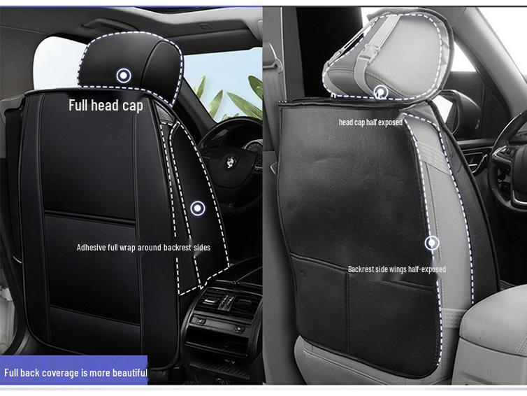 AION S Max 580 Geely L Thunder Hi Leather & Ice Silk Cartoon Car Seat Cushion - Universal, All-Season.