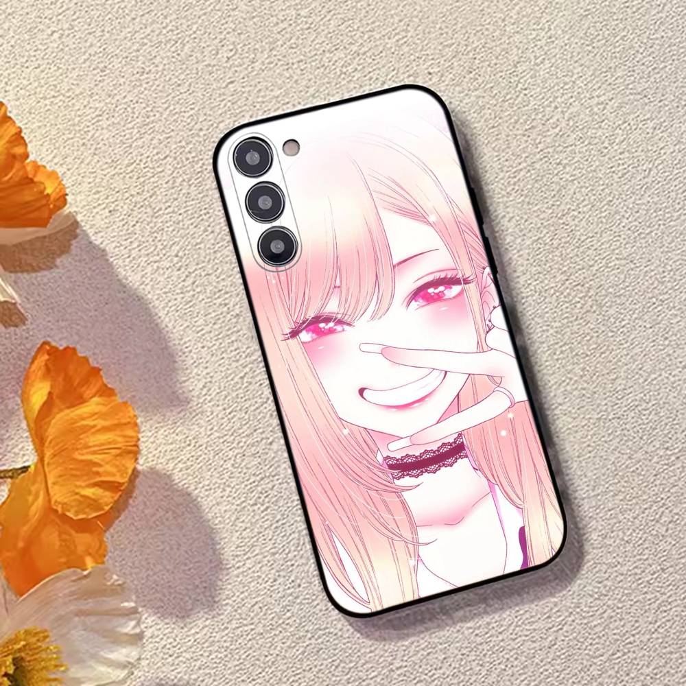 Anime Cute K-Kitagawa Marin Phone Case For Samsung Galaxy A73,A72,A71,A70,A53,A52,A51,Soft Silicone Black Cover