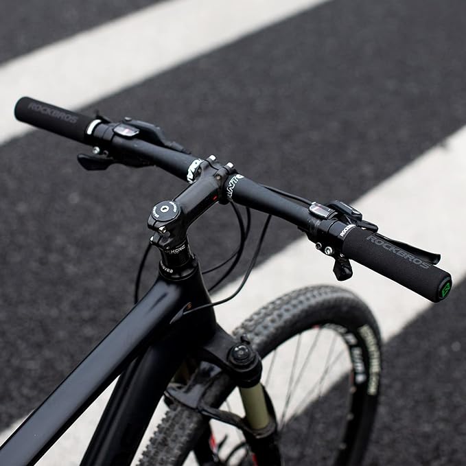 Bicycle handlebar grips, black sponge grips