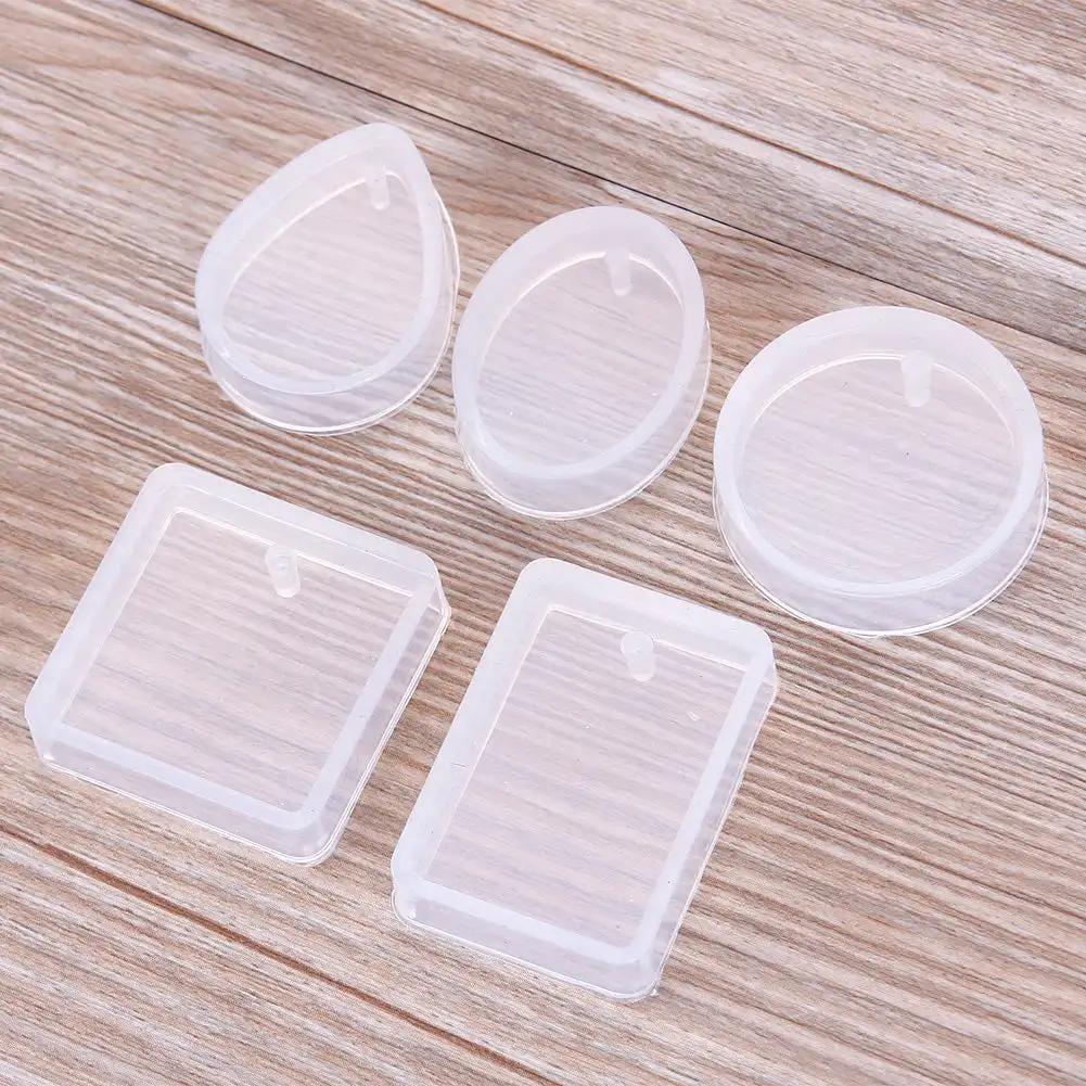 DIY Keychain Pendant Making Kit Crystal Epoxy Resin Mold Silicone Casting Mould with Keyrings Art Crafts Tools