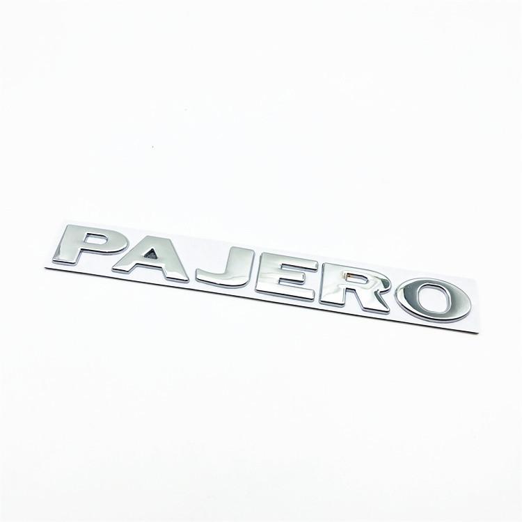 cwkzum1 Car Metal Rear Trunk Side Door Letters Words Logo Badge Emblem Decals Sticker For Mitsubishi PAJERO Styling Auto Accessories