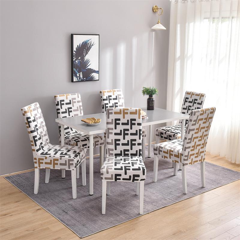 Buchstabenmuster Stuhlbezug Elastisch Weich Atmungsaktiv Rutschfest Geruchlos Sitzbezug Wirtschaftlich Maschinenwaschbar Stuhlschutz