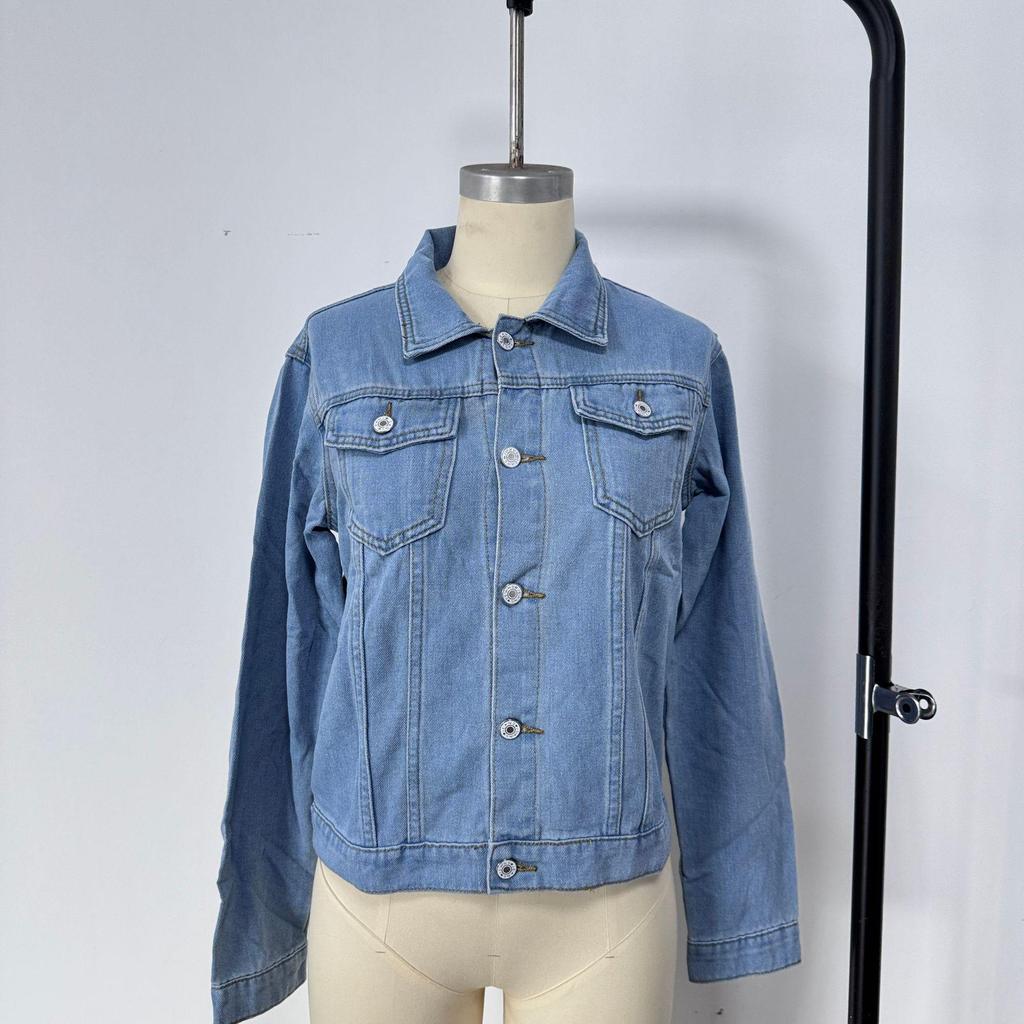 European and American Slim Lapel Fashion Denim Jacket