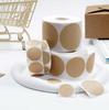 25mm Kraft Round Stickers Self-adhesive Label Paper Sticker Classification Name Personalized Labels Stickers