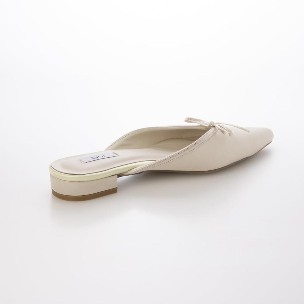 [Evol] [Weich/Gepolstert] V-Ausschnitt Schleifen Ballett-Mule