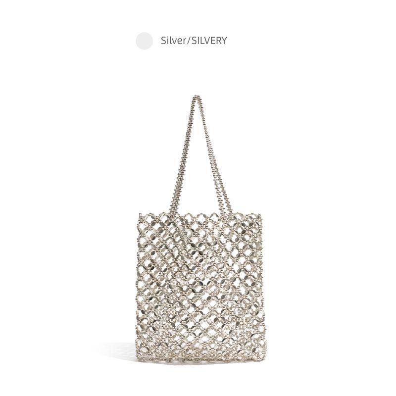 

Оранжевая Классическая Серебристая Сумка для Молодежи Дизайн по Интересам Французская Сумка-Подмышка Ручная работа Бисероплетение Сумка Супер Хит Silver