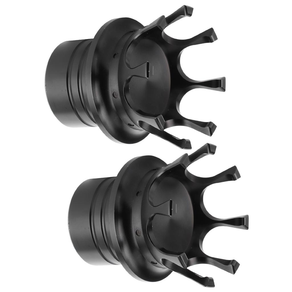 Front Axle Cap Covers Distinctive Crown Styling CNC Aluminum Alloy for Motorbike ModificationBlack