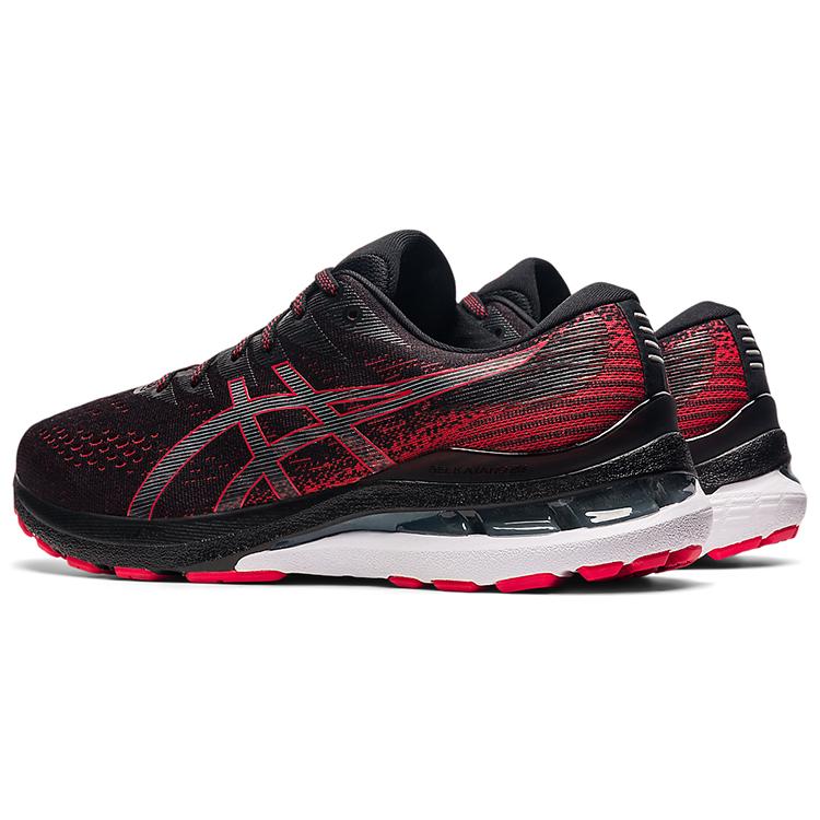 New Asics Gel Kayano 28 4E Wide 'Black Electric Red' 1011B191-002