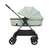 Pigeon EPA Double-Facing Stroller, 180-Degree Full-Flat for Bed-Like Sleeping, Light Green, with Chair Mode Switch [30-Day Trial]