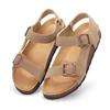 Fashion Crestar Women's Clogs New Classic Cow Suede Sandals with Double Buckle Arch Support Outdoor Lady Cork Flat Clogs Casual Slipper