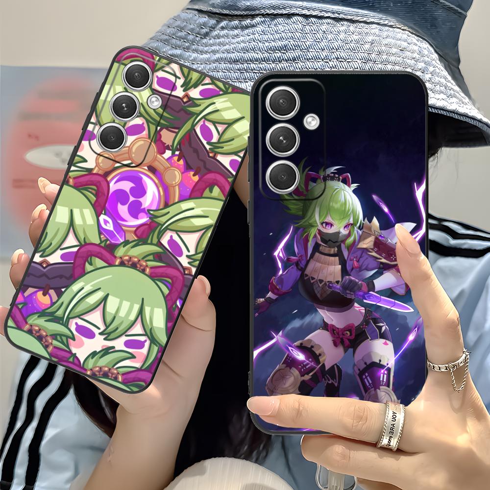 Game GI Kuki Shinobu Mobile Phone Case for Samsung Galaxy S26 S25 S24 S23 S22 S21 S20 Note20 Plus FE Ultra Colorful Cover Luxury