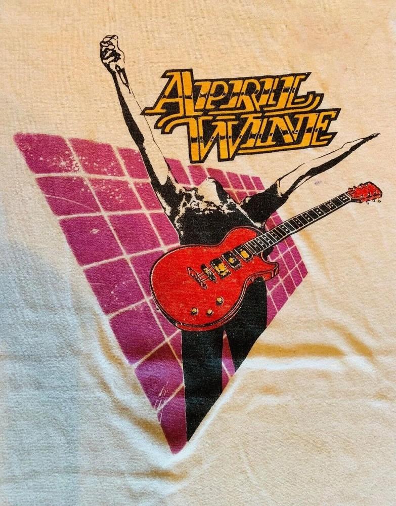 April Wine Band Power Play Tour White Cotton Unisex TShirt FN1421 Unisex T-Shirt
