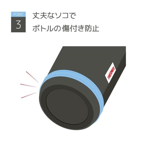 Thermos My Bottle Pouch with Strap for 350-400ml Gray Blue APG-351 GY-BL