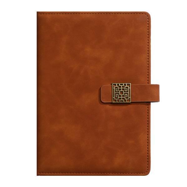 Premium Soft Leather Buckle Diary – Business Office Gift Set with Logo Imprint