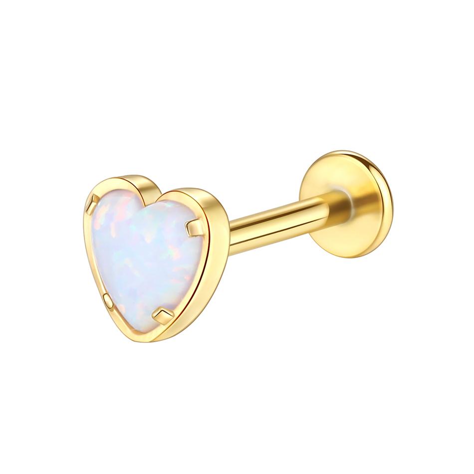 1PC Titanium Ear Piercing Cartilage Earrings Tragus Helix Pirsing Labret Piercing Cross Ear Lobe Lip Rings Daith Jewelry Women