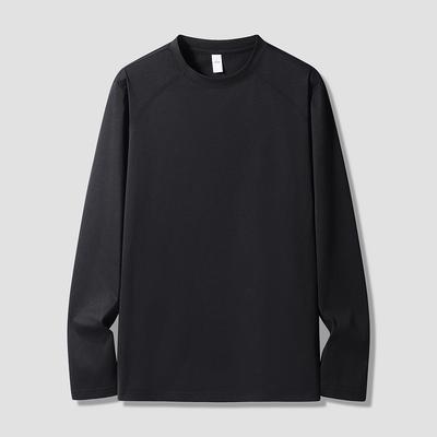 Long Sleeved Breathable Sweat Absorbing Quick Drying Running Outdoor Sports Quick Drying Clothes Men's Plus Size T-shirt