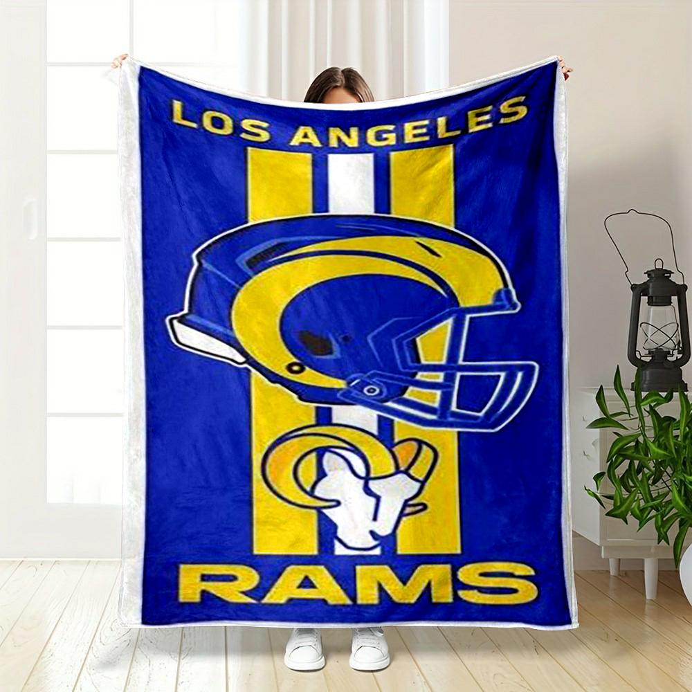 Los Angeles Rams Helmet Design Blanket Flannel blanket for bedroom, living room, sofa, and nap sofas