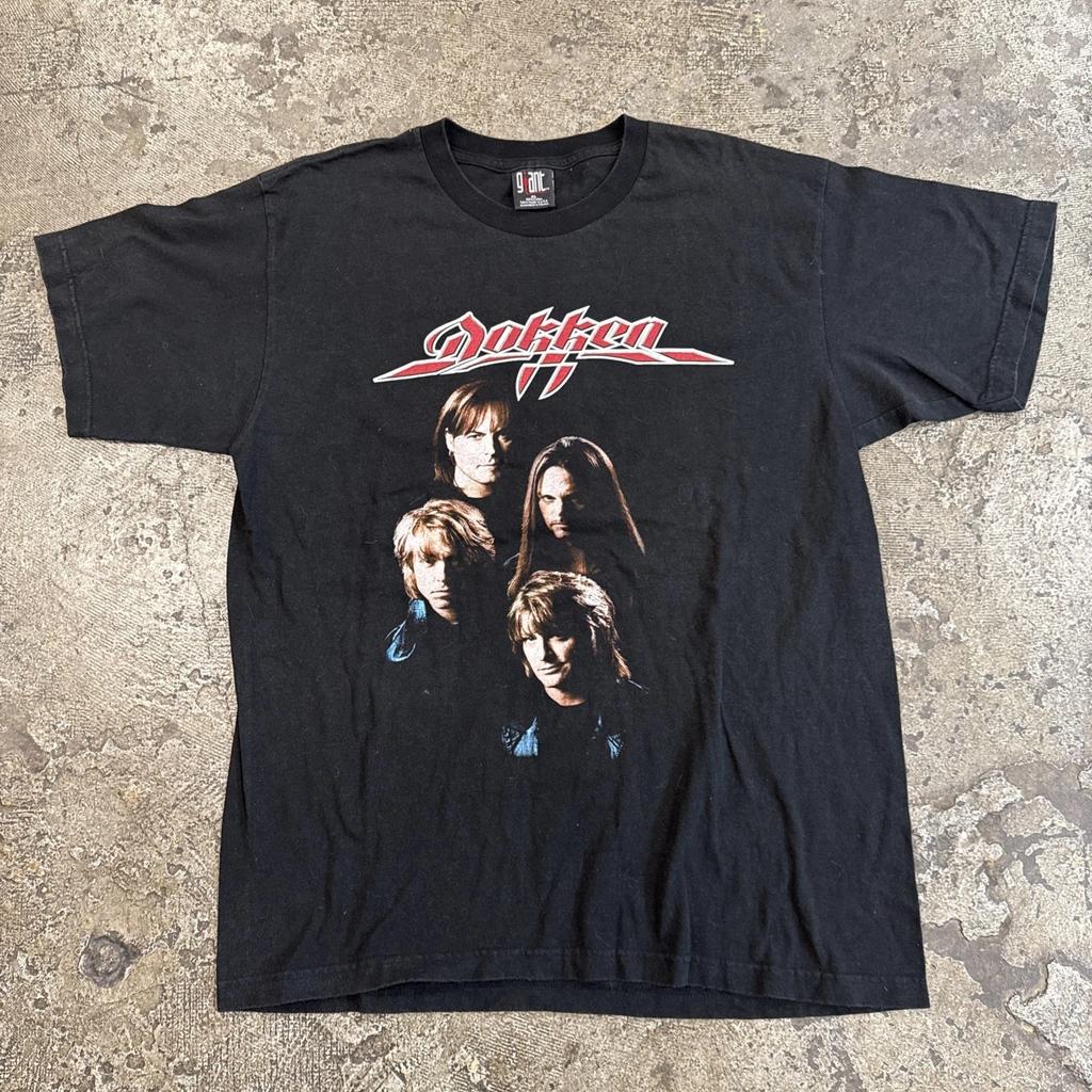 Vintage 90s Dokken American Heavy Metal Band Concert Tour Shirt Men's Size XL