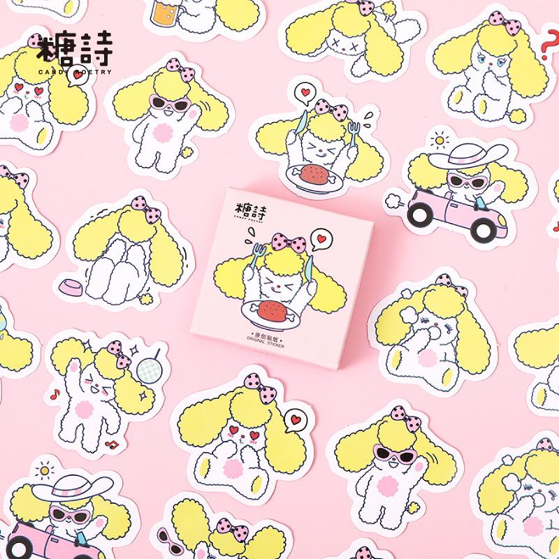 Journamm 46pcs Cute Bear Kawaii Creative Mini Sticker Decoration Diy Ablum Diary Scrapbooking Label Sticker Stationery Supplies