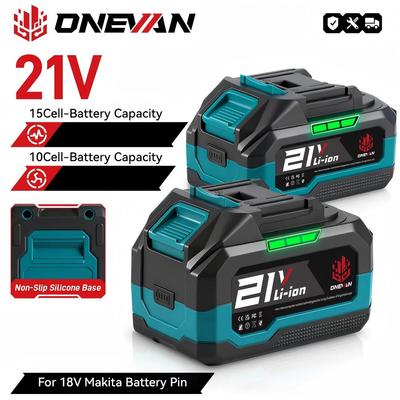 Wiederaufladbarer Kapazitätsindikator für Lithiumbatterien für 21V 18V Makita Batteriekontakte Elektrowerkzeug