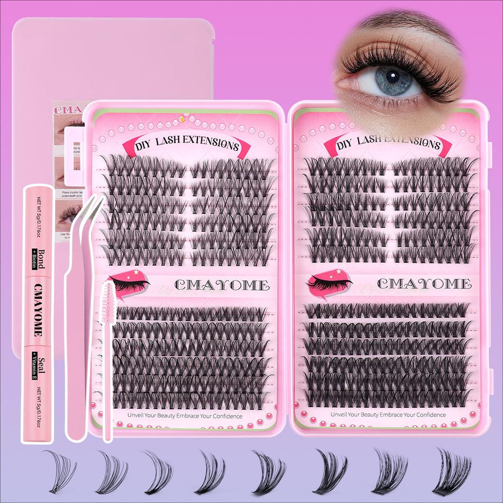 456 Clusters D Curve Single Cluster False Eyelashes Segmented Grafting Flower Hair 10-16Mmdiy Thick Eyelashes