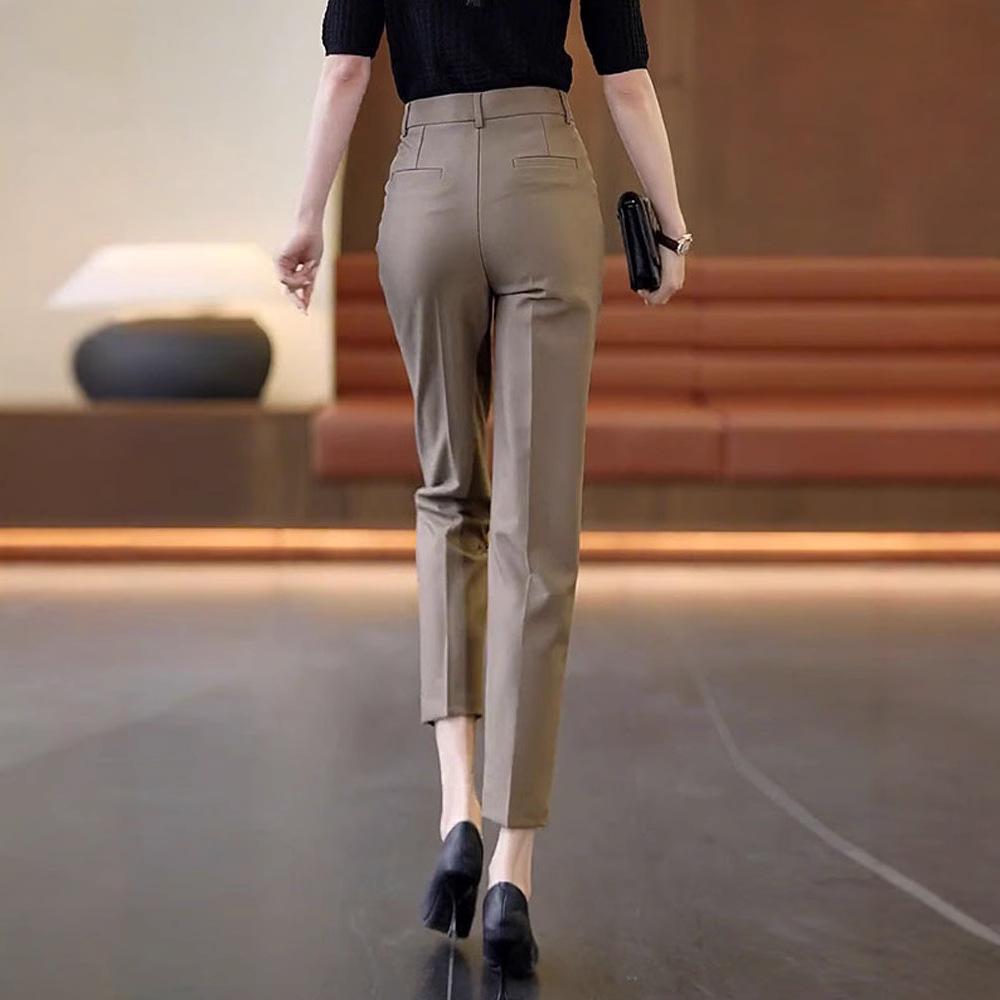 Women's High-Waist Slimming Harem Cigarette Pants - Spring/Autumn 2025 Collection