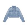 New MLB MONOGRAM Collection New York Yankees Denim Jacket Women's Light Blue 3FDKM0151-50BLL
