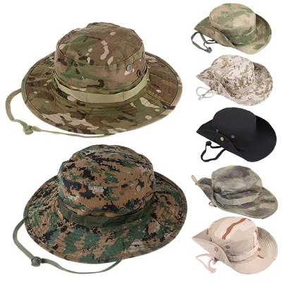 Kamuflażowe Taktyczne Kapelusze Boonie Kemping Wspinaczka Kapelusz Bucket Snajperski Męski Outdoor Wędkowanie Kapelusz Turystyczny Ochrona Przeciw Słońcu Kapelusze Boonie