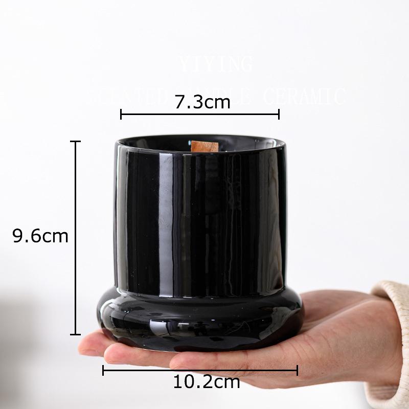 Minimalism Ceramic Candle Holder Cylinder Candlestick Desk Decoration Wax Melt Burner Aroma Diffuser Home Aroma Container