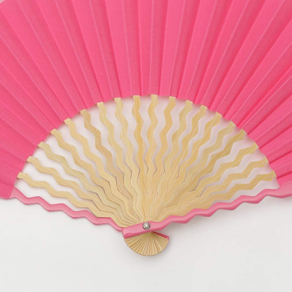 Shouroku GIZAGIZA Folding Fan Boxed Day Present Gift Pop Color Summer Folding Fan for Women [Nishikawa Shoten] (Pink) Mother's