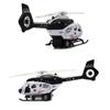 Elicottero Diecast 1/32 Polizia, Elicottero Comando Sicurezza Pubblica, Modello Aereo in Scala, Giocattoli per Bambini Regalo con Funzione a Retrocazione/voce/luce