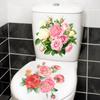 Blomster Toiletklistermærke Vandtæt Badeværelse Vægmærkat Toiletlåg Klistermærke Selvklæbende Aftagelige Dekaler Boligindretning