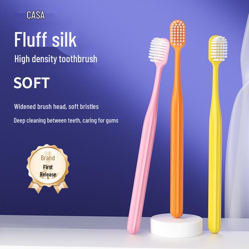 Kashadopamine Advanced Soft Bristle Toothbrush with Wide Head and Small Holes for Gum Care - Adult Home Use