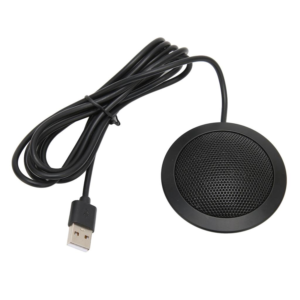 Conference Microphone 360 Degrees Omnidirectional Pickup Plug and Play Noise Reduction Omnidirectional Microphone