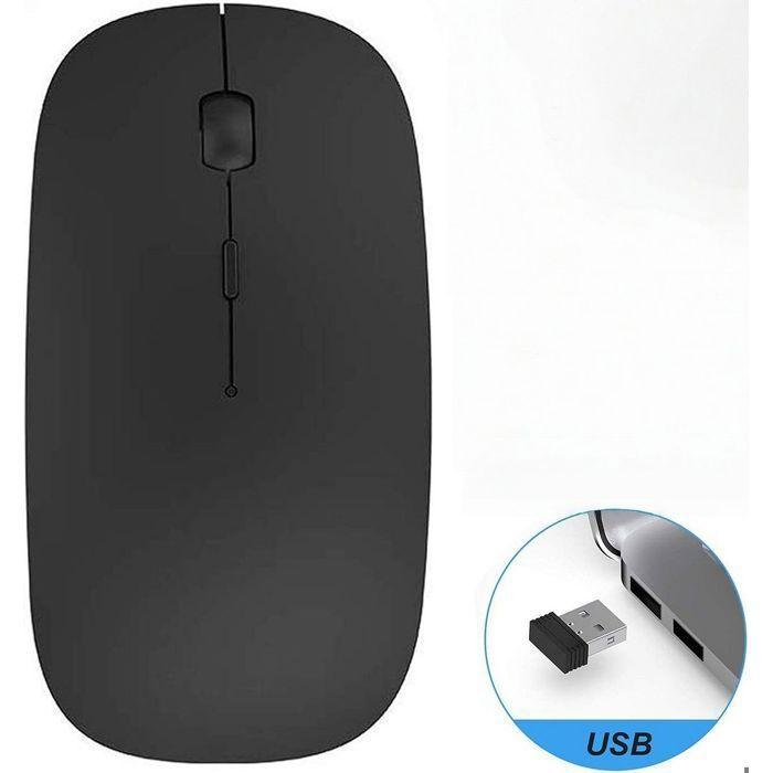 Souris Bluetooth - BOOLING - Compatible avec iPad Tablette Ordinateur - 2 Modes Connexion - Noir