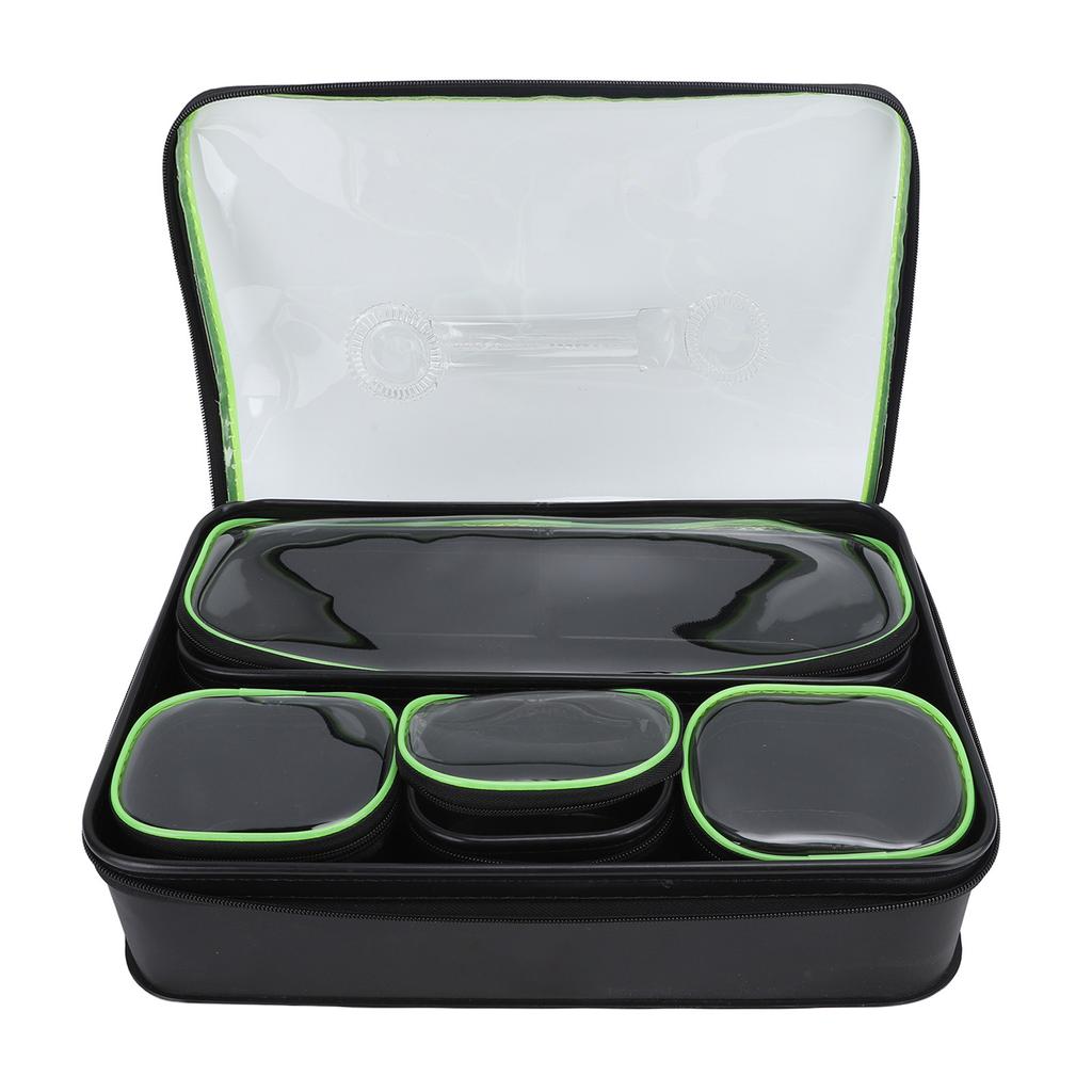 5Pcs Thickened EVA Fishing Tool Pouch Waterproof Fishing Tackle Box Wear Resistant Large Capacity Lightweight Storage