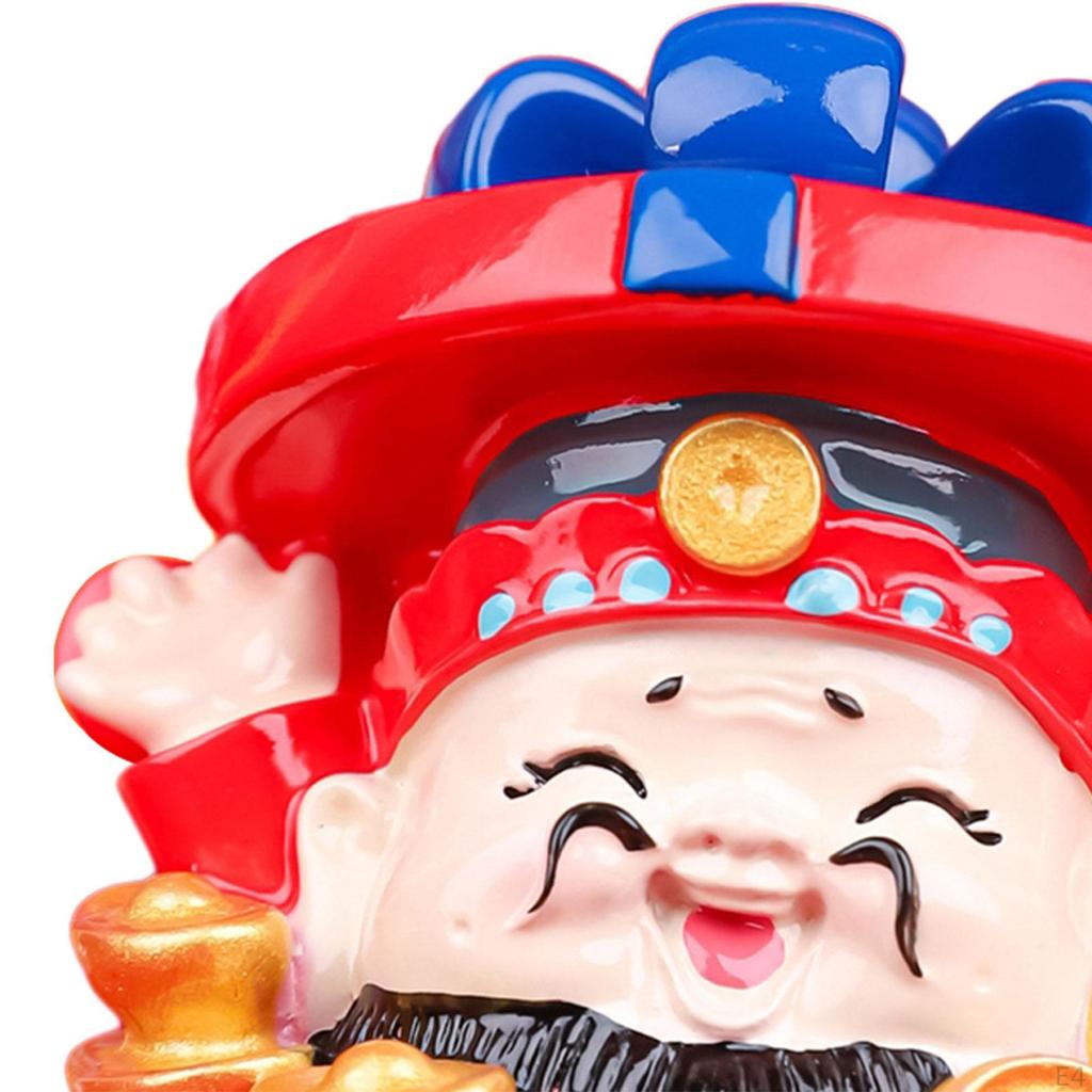 Car Dashboard Decoration Cute Blessing Chinese Interior Accessories Desktop Ornament Statue for Home