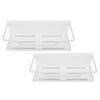 2PCS Magnetic Spice Rack for Refrigerator Carbon Steel Space Saving Spice   Magnetic Shelf for Kitchen Jars Seasoning Bottles