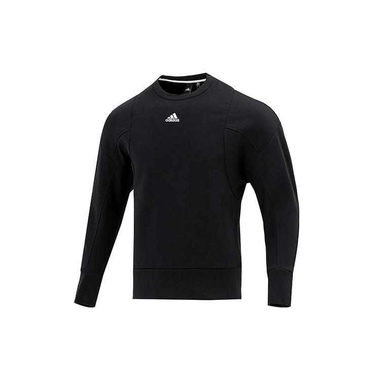 Men s adidas Internal Crew Round Neck Long Sleeves Pullover Black HB6559 M