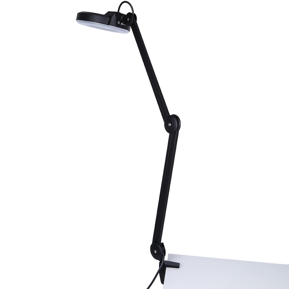 Piękno Kosmetyczne Tatuaż Manicure 5x Powiększające Podświetlane Biurko Lupa Światło Lampa Z Zaciskiem