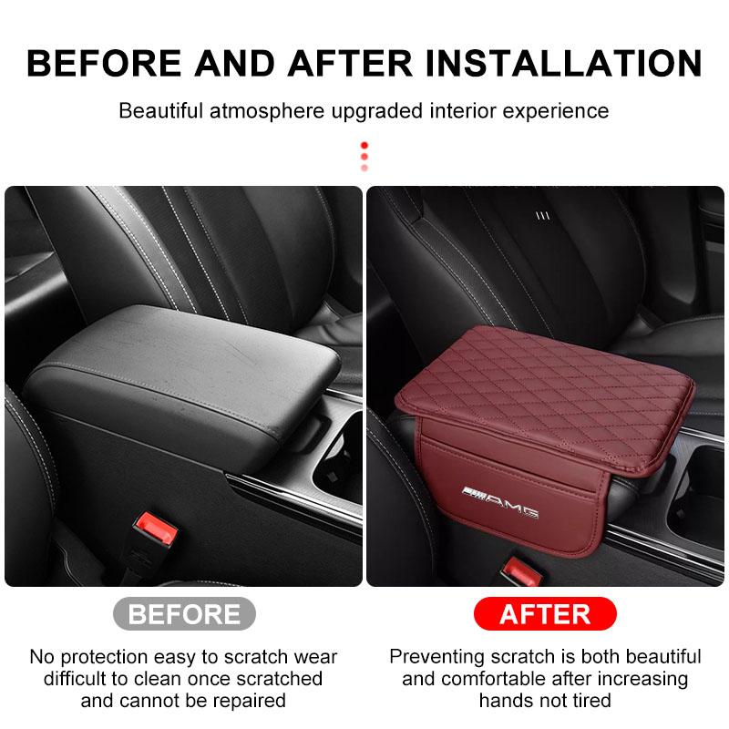 1 Pezzo Pelle Console Auto Cuscino Bracciolo Auto con Storage Styling Auto Per Mercedes Benz AMG GLE GLS GLC CLA GLB ML C500 C200 C300 W204 W206 W203