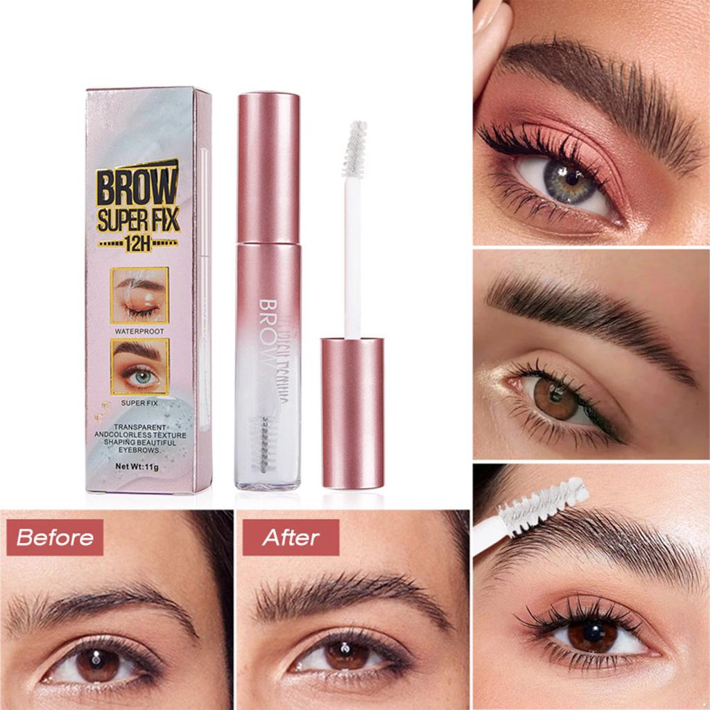 Brow Setting Gel 2-Pack Waterproof and Smudge-Proof Formula for Feathered Easy Home Makeup Application Long-Wearing