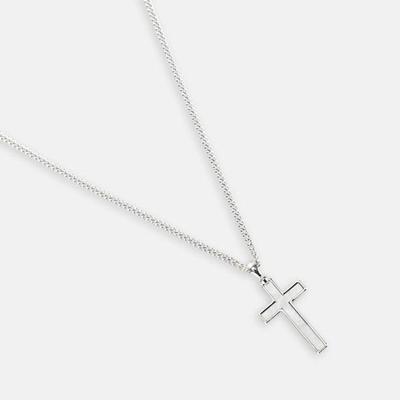 Halskette aus Chirurgenstahl, Damen- und Herren-Paarkreuz, 711ZIDA