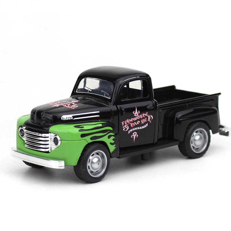 Alloy Car Model Vintage Truck For Christmas Home Office Desktop Decoration Children Gift Decorations Template Car Models