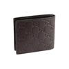 Gucci Monogram Logo Embossed Leather Short Double Fold Wallet Men Wallet Brown 365466-CWC1R-2140