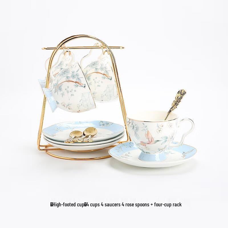 HANDUNYOU Stemmed Glass Coffee Cup Set