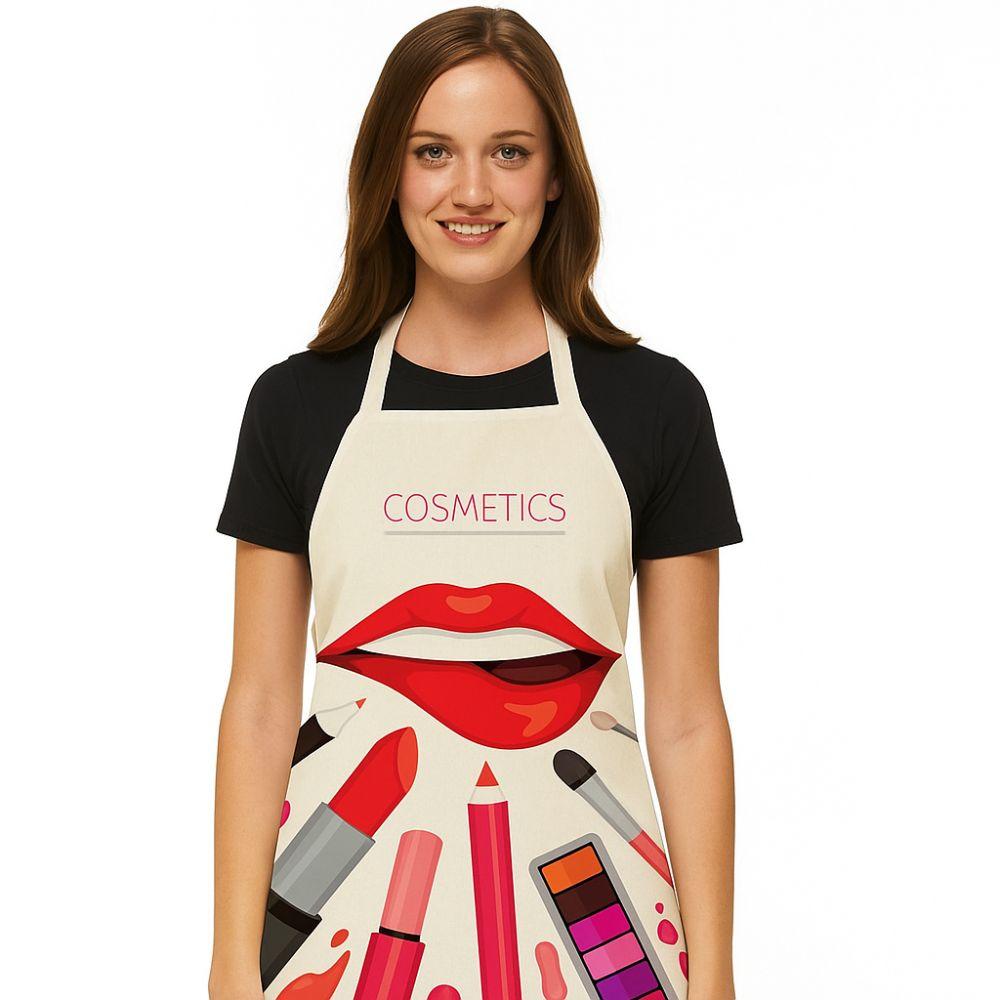 Anti-fouling Beauty Apron Linen Cleaning Apron Trendy Lipstick Nail Polish Apron  Daily Use